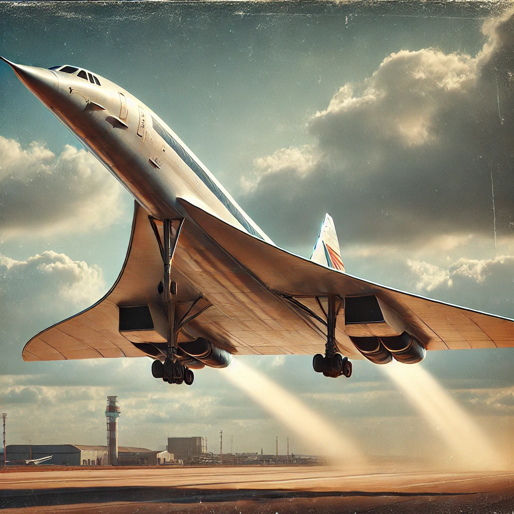 Ahistorical Concorde taking flight.