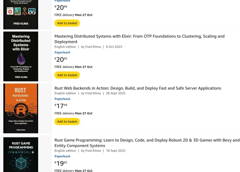 AI-generated author publishing one technical book per week.